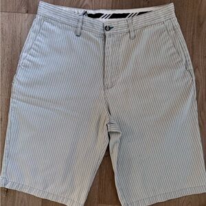 Volcom Men's Pinstriped Light Bluish-Gray Shorts